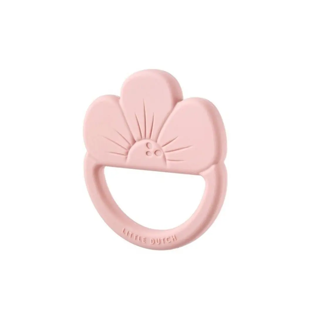 MORDEDOR DE SILICONA FLOR ROSA