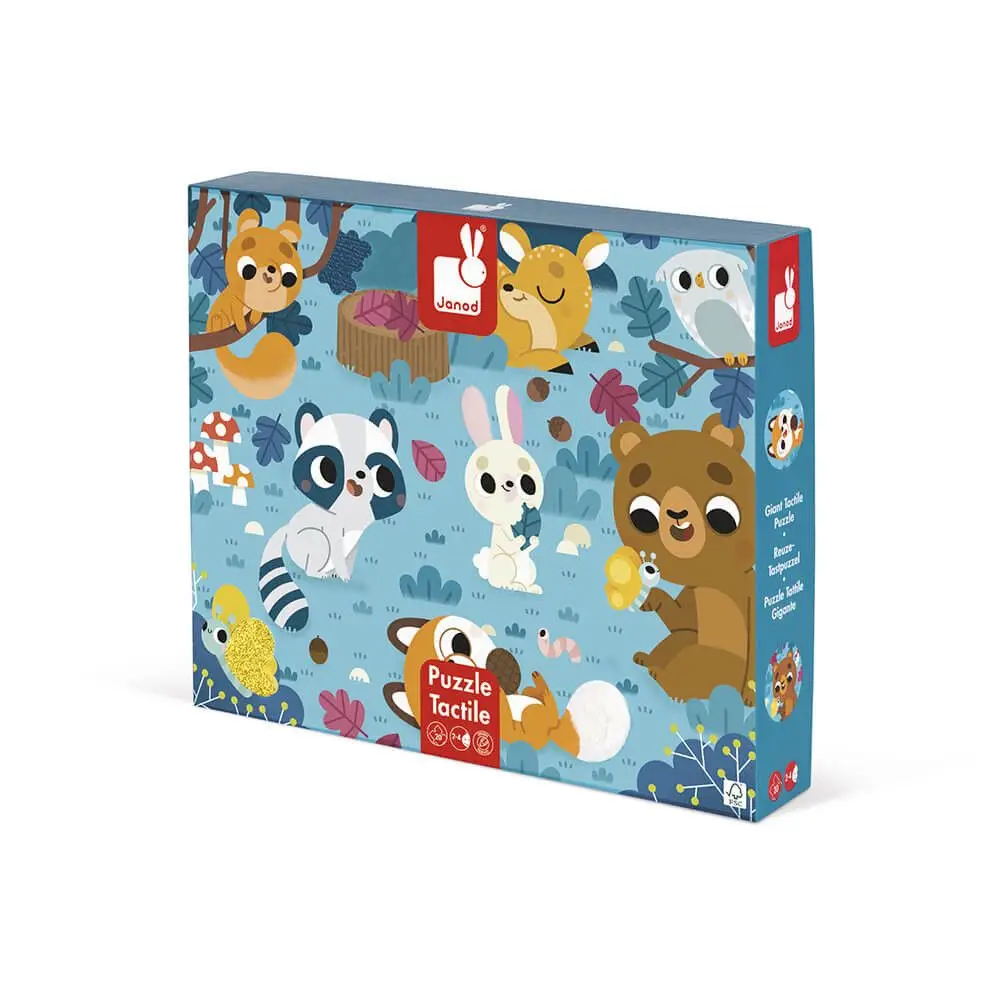 PUZZLE TÁCTIL LOS ANIMALES DEL BOSQUE- 20 PZAS