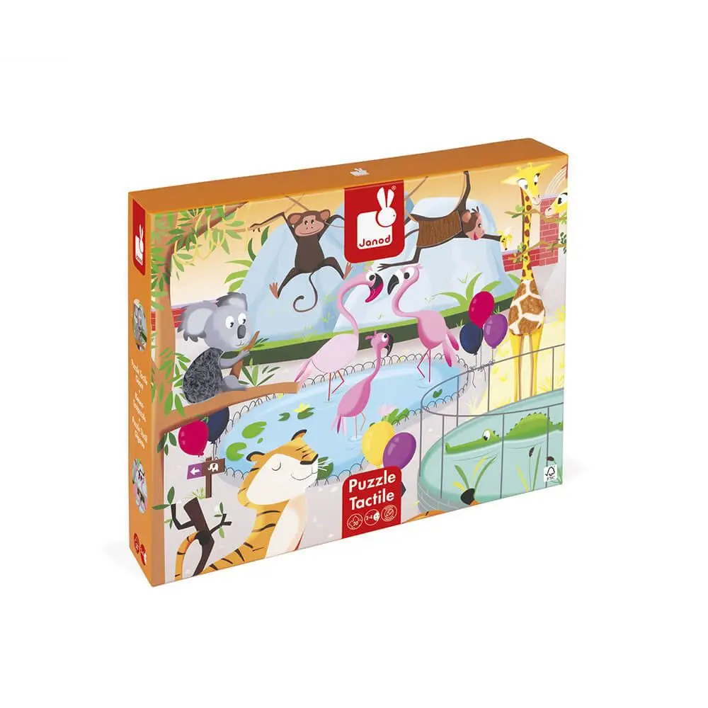 PUZZLE TÁCTIL UN DÍA EN EL ZOO-  20 PZAS