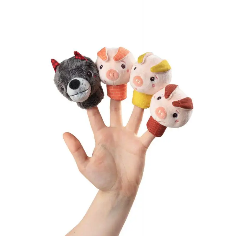 MARIONETAS DE DEDO - EL LOBO Y LOS 3 CERDITOS