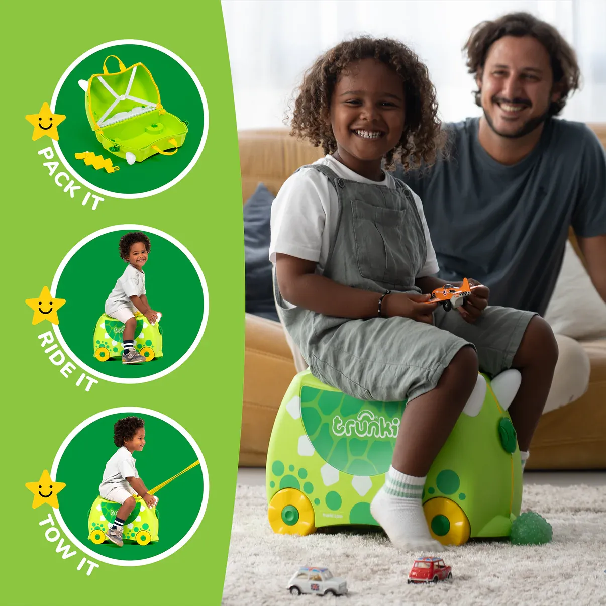 Dudley el dino - Maleta Trunki - Imagen 4