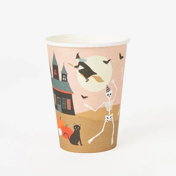 8 Vasos de papel · Halloween