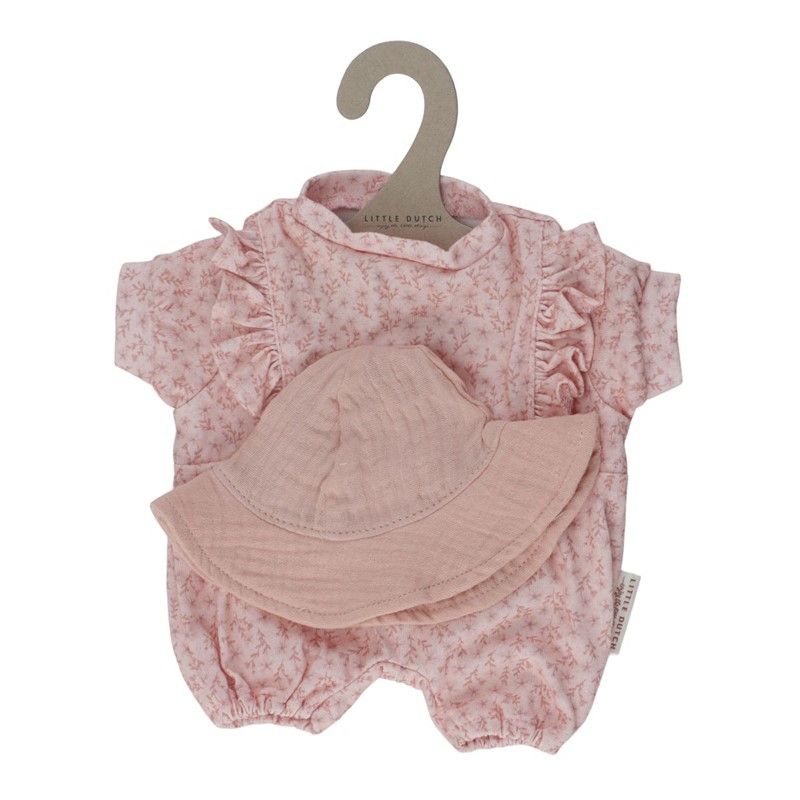 Ropita de muñeca rosa flores - Imagen 2
