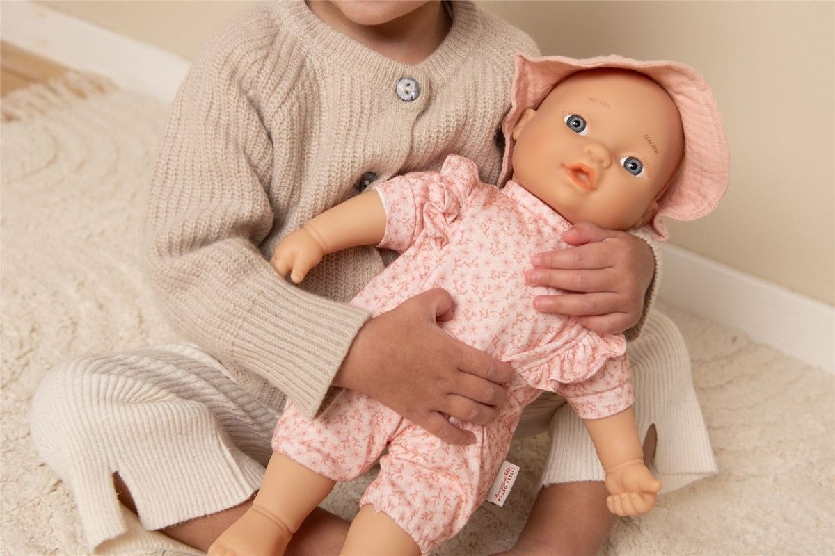 Ropita de muñeca rosa flores - Imagen 3