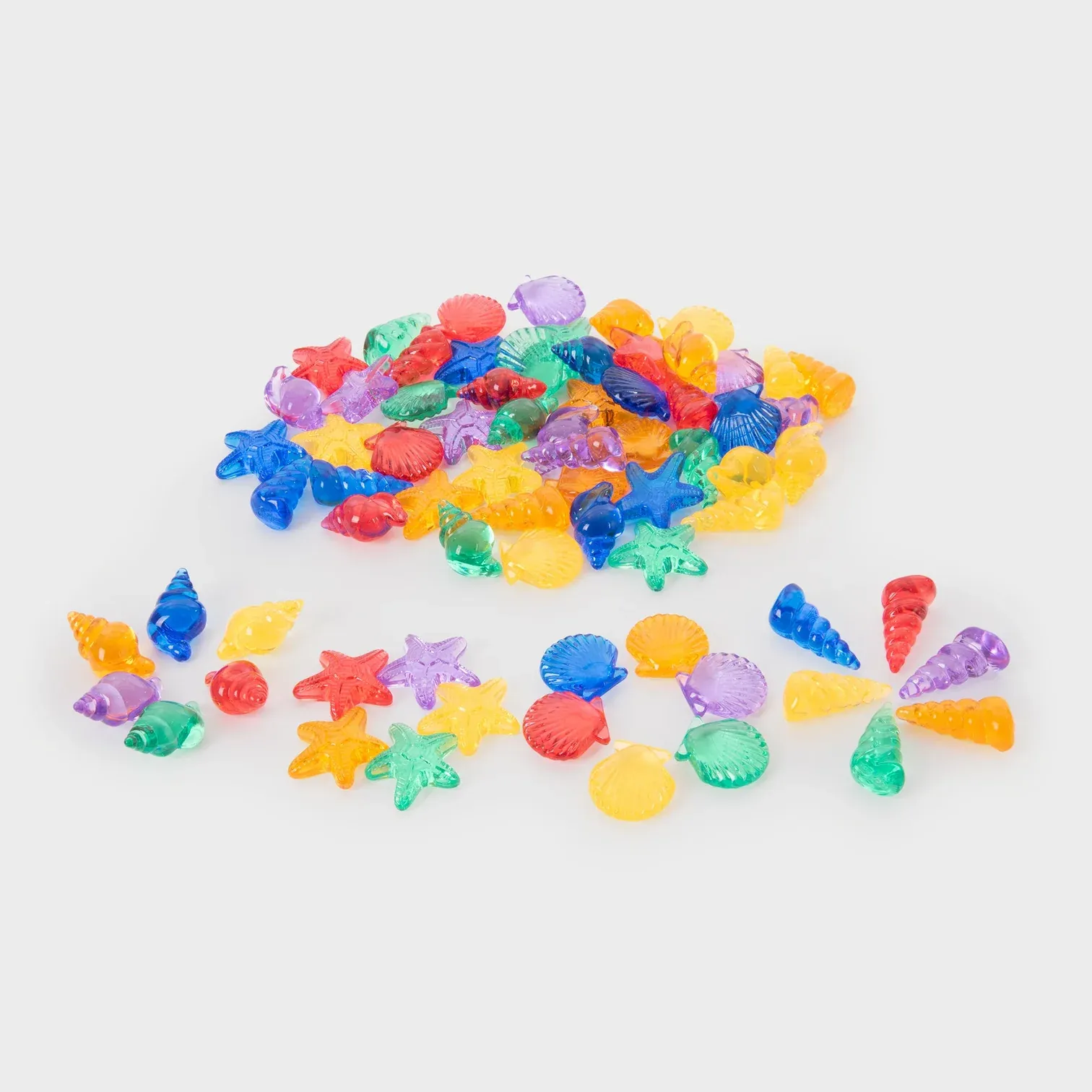 Conjunto de 72 conchas de color