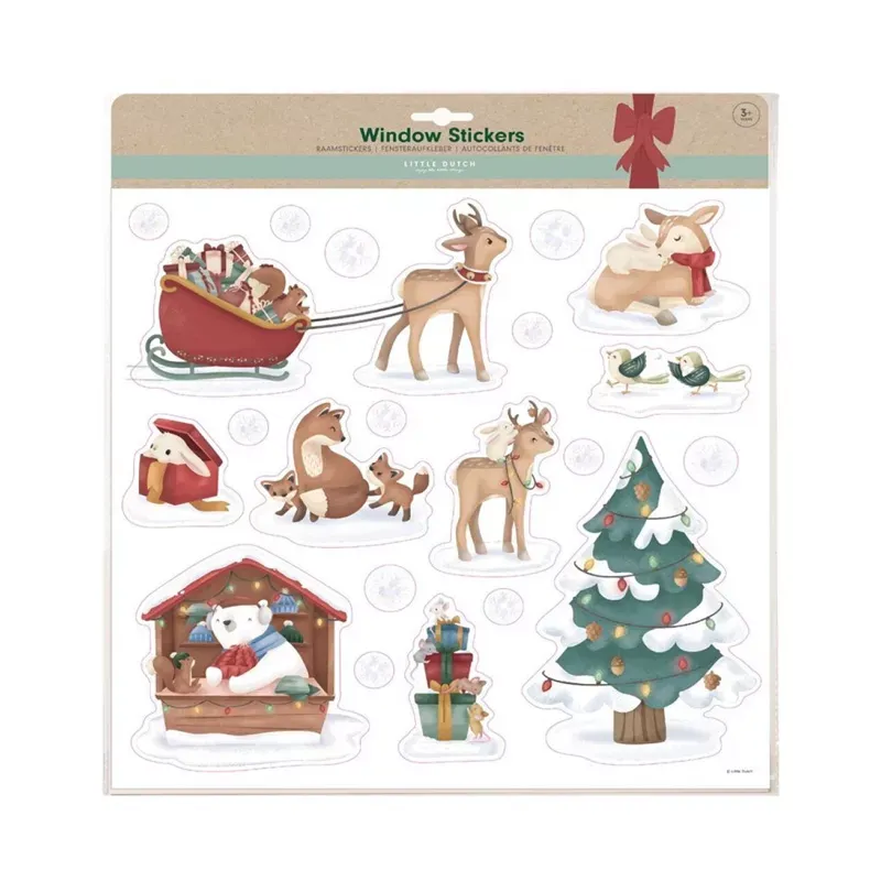 Pegatinas reutilizables de ventana - Navidad