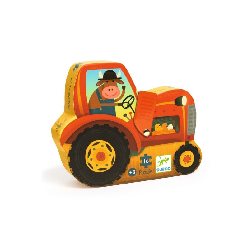 Puzle Silueta Tractor - 16 piezas