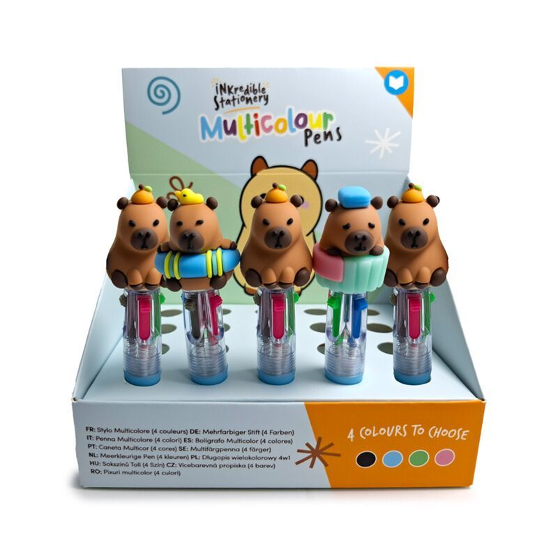 Mini Bolígrafo Multicolor 4 colores · CAPIBARA