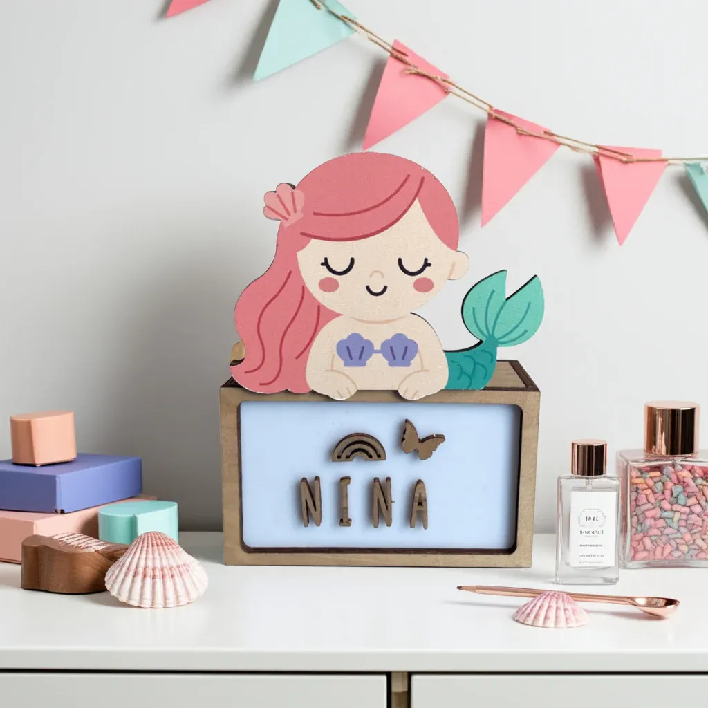 Lámpara pequeña Sirena con kit de letras - Imagen 2