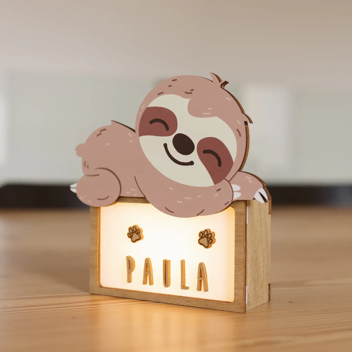 Lámpara pequeña Perezoso con kit de letras - Imagen 2