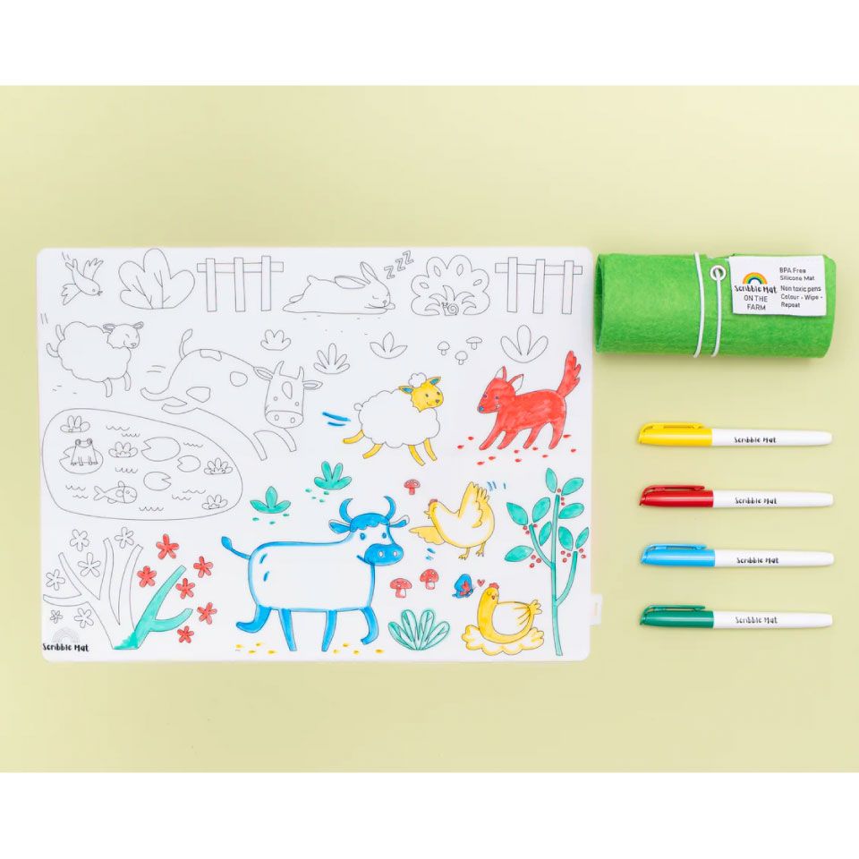 Mantel silicona para pintar · En la granja. 4 rotus
