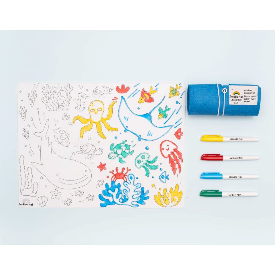 Mantel silicona para pintar · Bajo el mar. 4 rotus